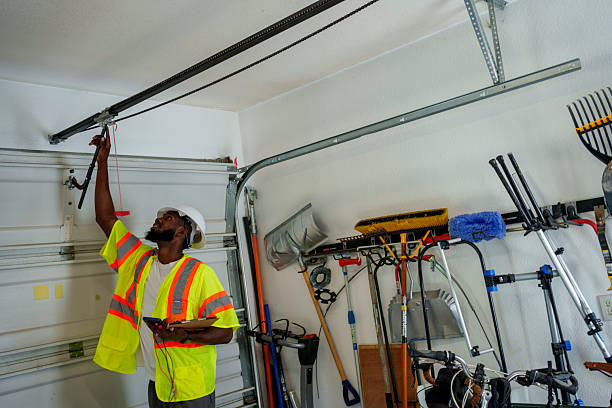 Professional Garage Door Maintenance technician working in Morrisonville, IL